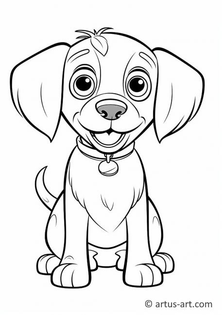 Cute Dachshund Coloring Page